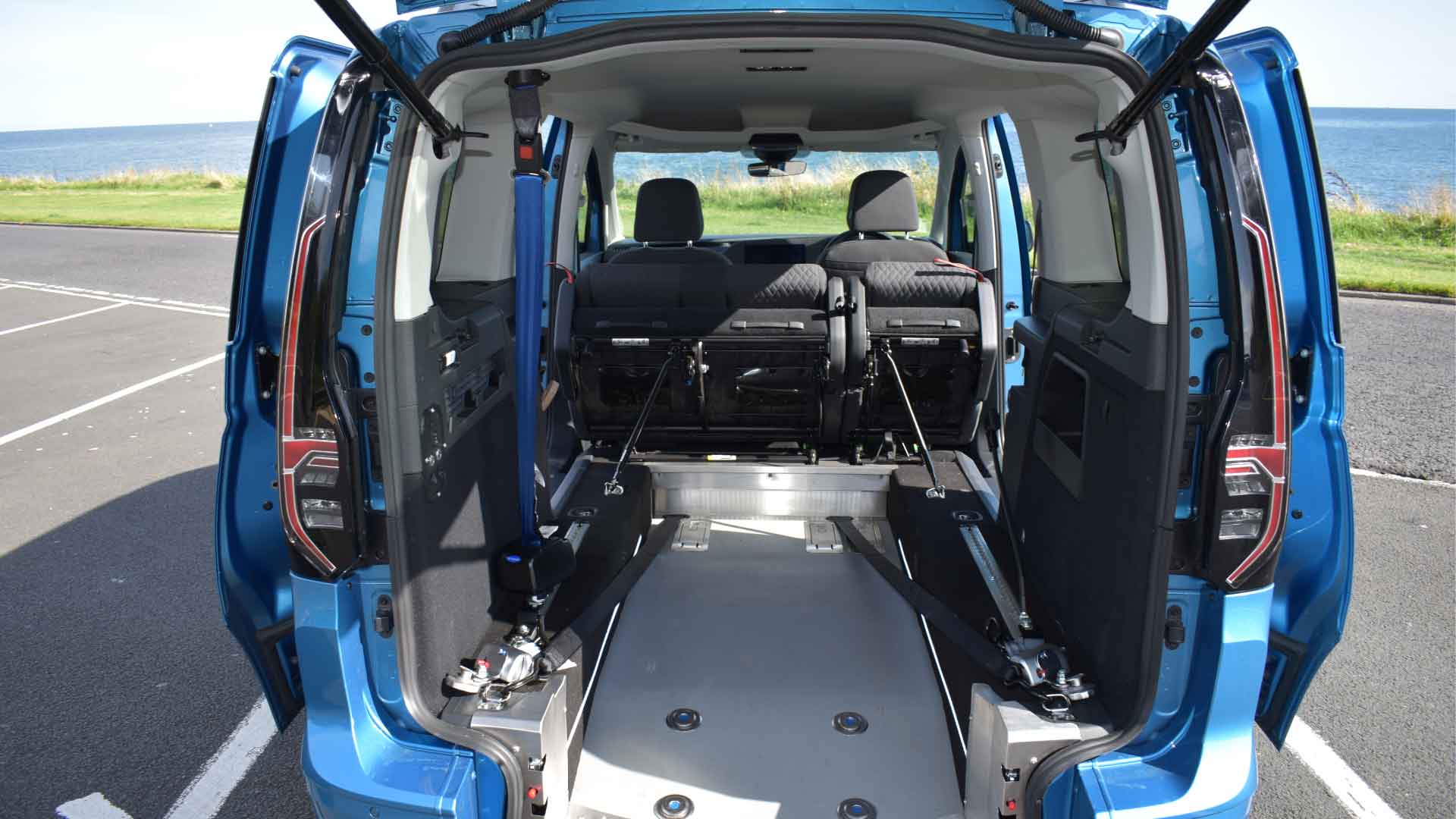 Lewis Reed Group | British Supplier of Wheelchair Accessible Vehicles | Volkswagen Caddy Maxi 5 interior from rear
