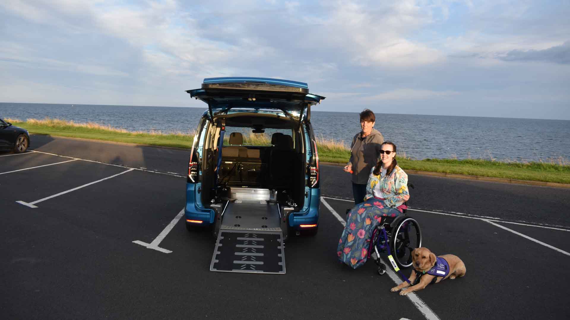 Lewis Reed Group | British Supplier of Wheelchair Accessible Vehicles | Volkswagen Caddy Maxi 5 by the sea